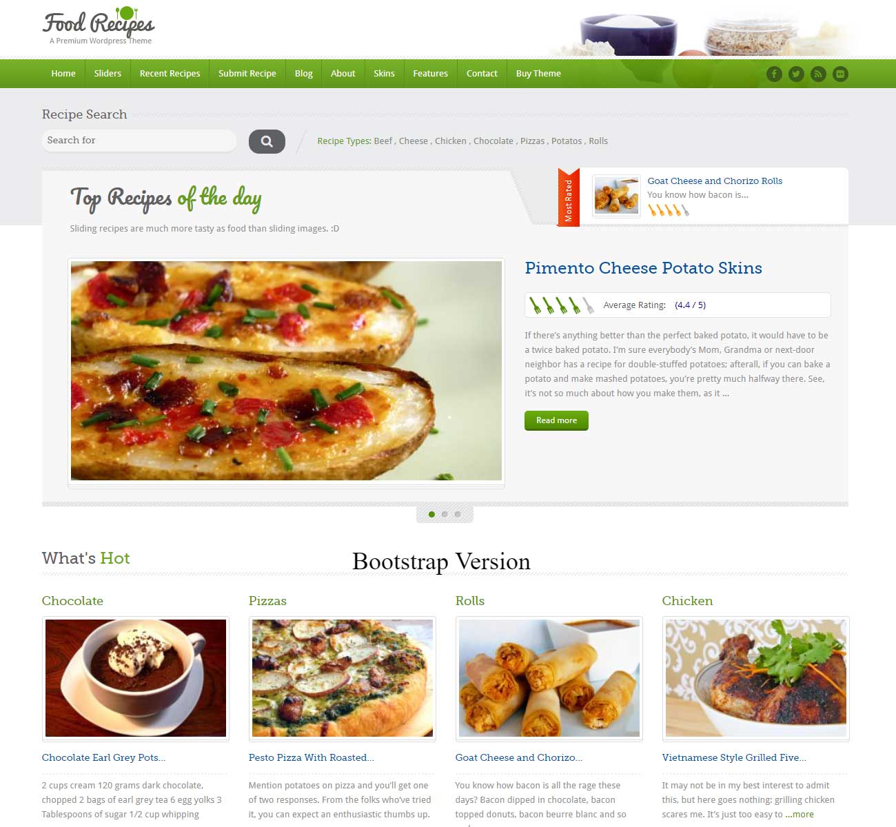 Food Recipe Bootstrap